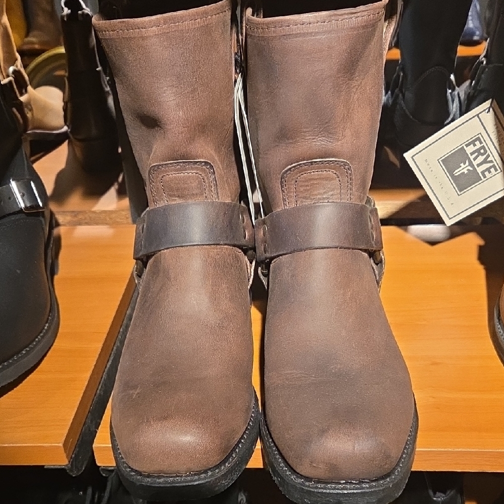 Mens FRYE Short Gaucho Harness Boots